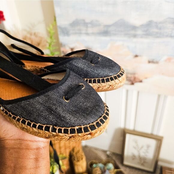 Suyute Canvas Espadrille With Ankle Wrap Loafers. - Picture 13 of 15